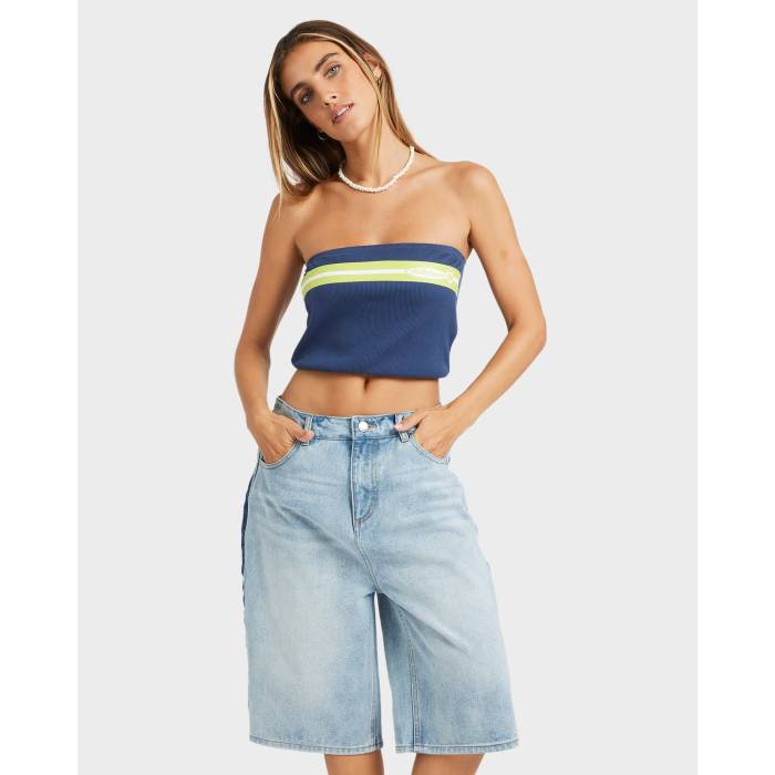 ビラボン Billabong 【 Womens Billa Rule Denim Jorts Womens Atlantic Deep 】 レディース デニム レディース ディープ