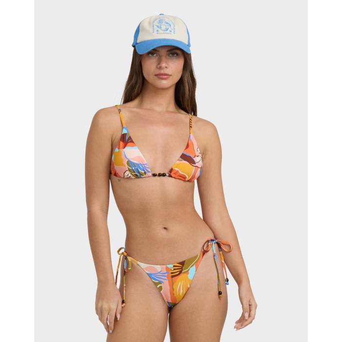 【★百貨店SALE★6/11十二時2時迄】散らし広告ボン Billabong 【 Womens Lei Daze Tall Slide Triangle Bikini Top Womens Multi 】 レディース Slide サンダル レディース