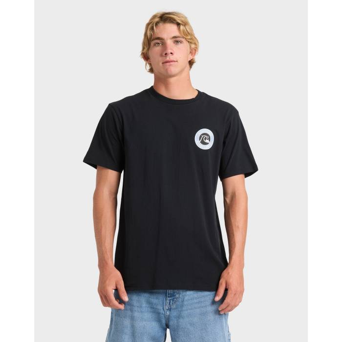 【★百貨店SALE★6/11真夜中2時迄】クイックしろがね色 Quiksilver 【 Mens Clicker Mate T-Shirt Mens Black 】 メンズ ティーシャツ メンズ 黒いこと 黒いこと