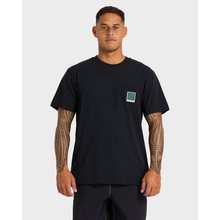クイックシルバー Quiksilver 【 Mens Tuna-Heke T-Shirt Mens Black 】 メンズ Tシャツ メンズ 黒色 ブラック