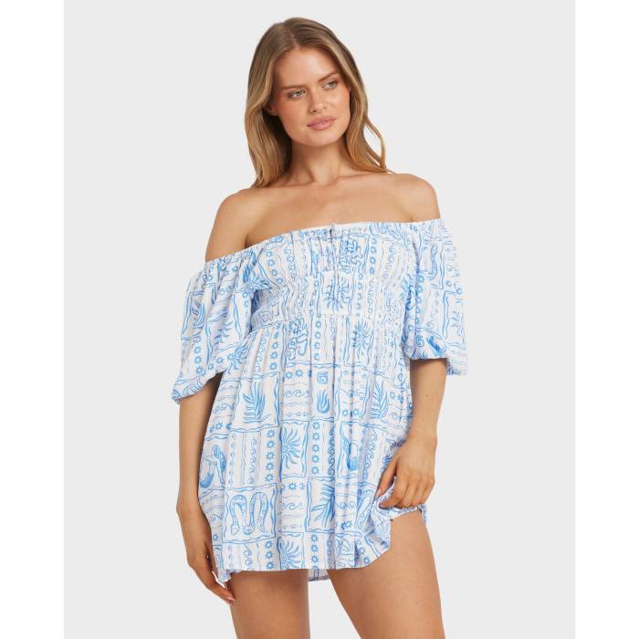 【★百貨店SALE★6/11真夜中2時迄】散らし広告ボン Billabong 【 Womens La Plage Mini Dress Womens Salt Crystal 】 レディース 天使の都市 御召しもの レディース