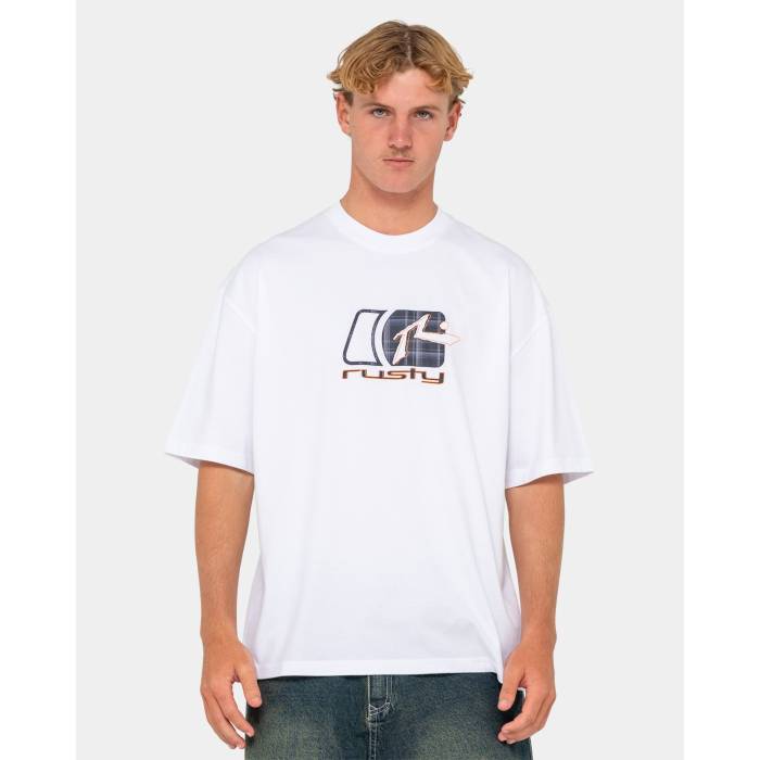 ラスティ Rusty 【 Mens Check Out T-Shirt Mens White 】 メンズ Tシャツ メンズ 白色 ホワイト