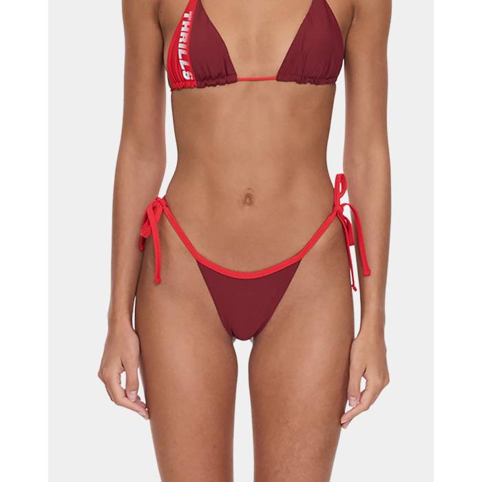 【★百貨店SALE★6/11真夜中2時迄】Thrills 【 Womens Flash Back String Bikini Bottom Womens Garnet Red 】 レディース ズボン ボトムス レディース Red 赤・赤いこと