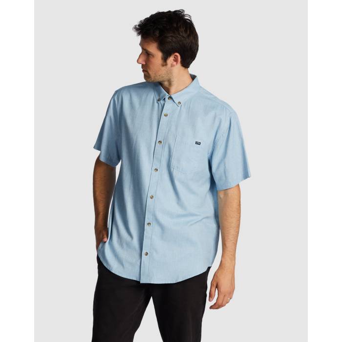 ビラボン Billabong 【 Mens All Day Short Sleeve Shirt Mens Powder Blue 】 メンズ Sleeve スリーブ メンズ 青色 ブルー