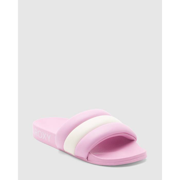 ロキシー Roxy 【 Womens Puff It Slides Womens Lilac 】 レディース レディース