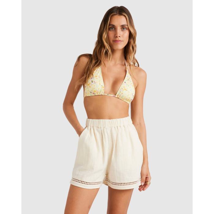 ビラボン Billabong 【 Womens Summers End Elastic Waist Short Womens White Cap 】 レディース レディース 白色 ホワイト キャップ 帽子