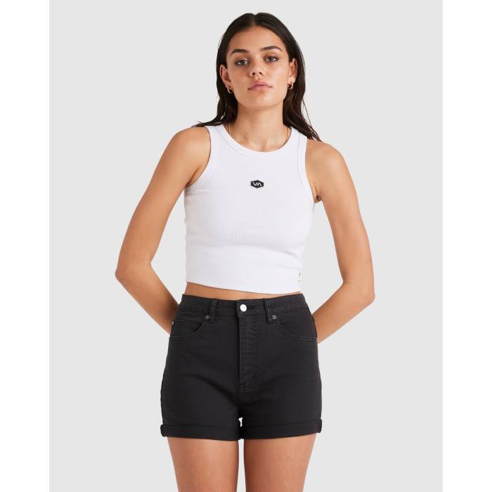 ルーカ Rvca 【 Womens Show Up Denim Shorts Womens Washed Black 】 レディース デニム ショーツ レディース 黒色 ブラック