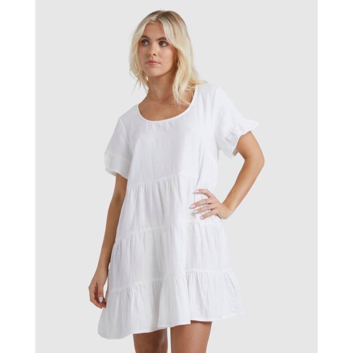 【★百貨店SALE★6/11真夜中2時迄】散らし広告ボン Billabong 【 Womens Pixie Mini Dress Womens White 】 レディース 御召しもの レディース 白いこと 白いこと