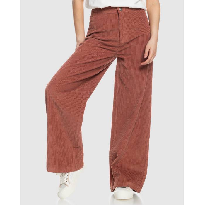 ロキシー Roxy 【 Womens Winter Around Wide Leg Corduroy Pants Womens Cedar Wood 】 レディース ウィンター アラウンド コーデュロイ レディース