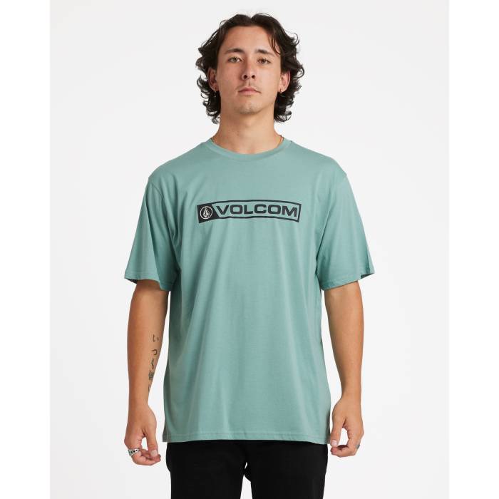 【★百貨店SALE★6/11真夜中2時迄】ボルコム Volcom 【 Mens Blocker T-Shirt Mens Agave 】 メンズ ティーシャツ メンズ