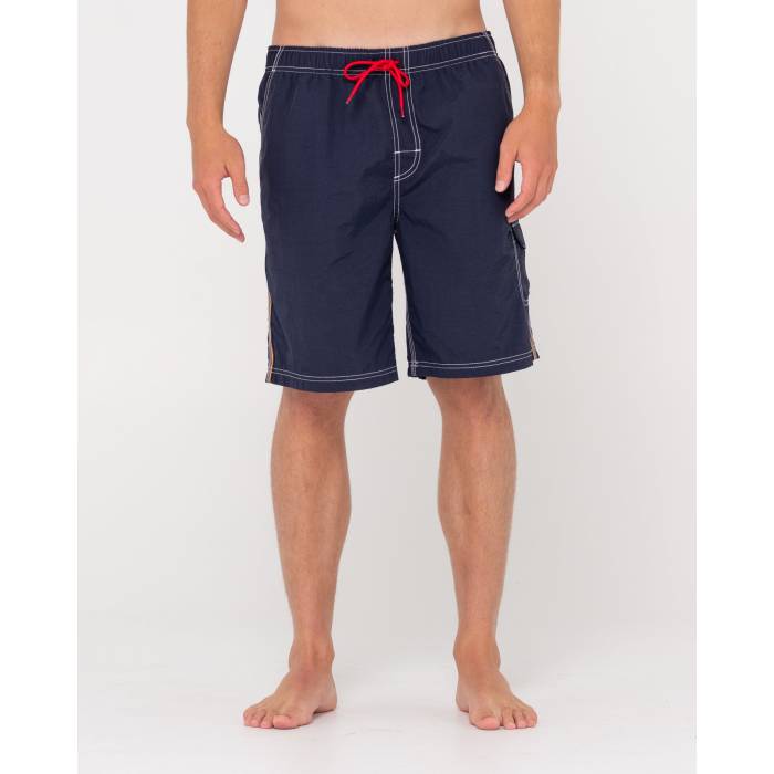ラスティ Rusty 【 Mens Tripped Out Elastic Boardshorts Mens Navy Blue 】 メンズ メンズ 紺色 ネイビー 青色 ブルー