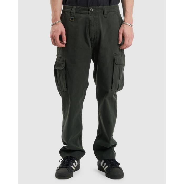 Thrills 【 Mens Slacker Union Cargo Pants Mens Oil Green 】 メンズ Union 単位労働組合 積貨委託貨物 メンズ green 緑・緑であること ズボン・パンツ-メンズファッション