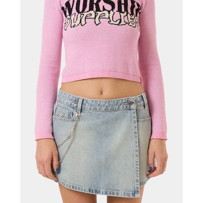 Worship 【 Womens Vexed Denim Mini Skirt Womens Dirty Trade Blue 】 レディース ジーンズ レディース 青味 青み