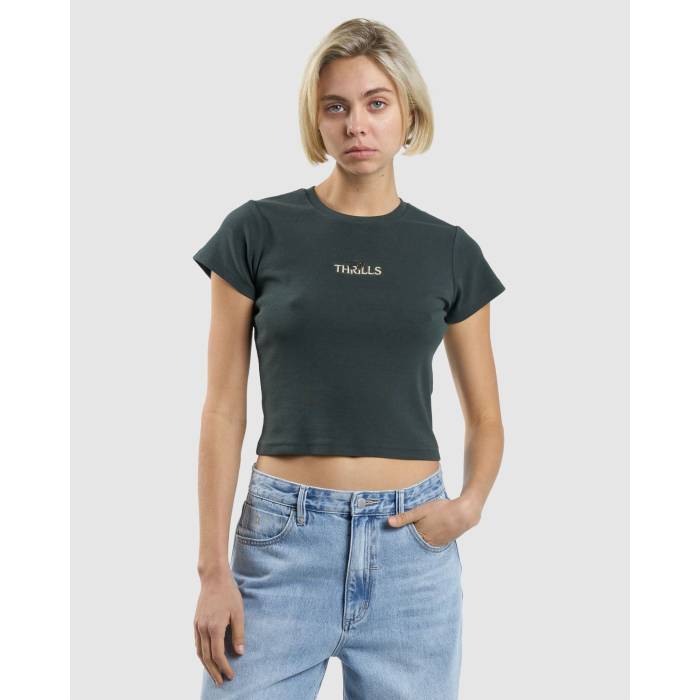Thrills 【 Womens Secret Garden Mini T-Shirt Womens Deep Forest 】 レディース Tシャツ レディース ディープ フォレスト