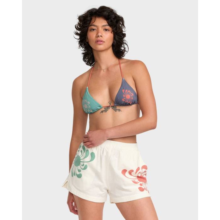 【★百貨店SALE★6/11十二時2時迄】ルーカ Rvca 【 Womens Lauryn Sawyer Elastic Waist Shorts Womens Natural 】 レディース さる股引き レディース 自然的