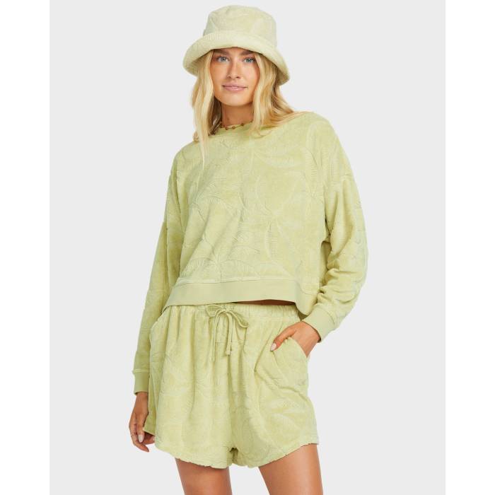 【★百貨店SALE★6/11真夜中2時迄】散らし広告ボン Billabong 【 Womens Sun Tempo Elastic Waist Shorts Womens Wasabi 】 レディース さる股引き レディース