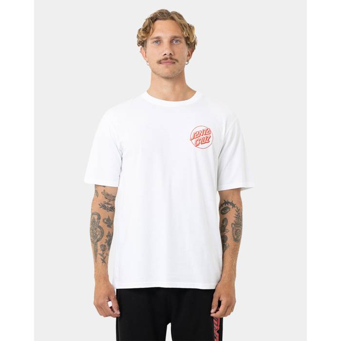 【★百貨店SALE★6/11真夜中2時迄】サンタ渡航 Santa Cruz 【 Mens Deadpool V2 Outline T-Shirt Mens White 】 メンズ ティーシャツ メンズ 白いこと 白いこと
