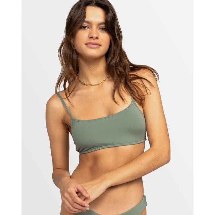 【★百貨店SALE★6/11真夜中2時迄】ロキシー Roxy 【 Womens Beach Classics Bralette Bikini Top Womens Agave Green 】 レディース レディース green 緑・緑であること