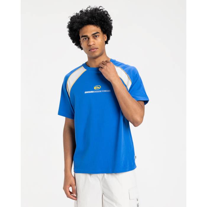 【★百貨店SALE★6/11真夜中2時迄】クイックしろがね色 Quiksilver 【 Mens Slash T-Shirt Mens Nautical Blue 】 メンズ ティーシャツ メンズ 青碧 青碧