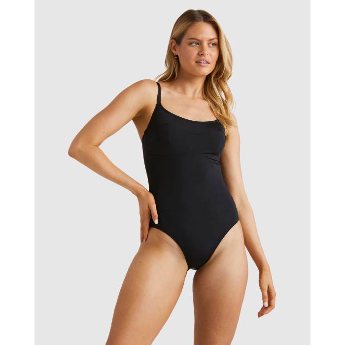 【★百貨店SALE★6/11真夜中2時迄】散らし広告ボン Billabong 【 Womens Sol Searcher D/Dd One Piece Swimsuit Womens Black Pebble 】 レディース 海水着 レディース 黒いこと 黒いこと