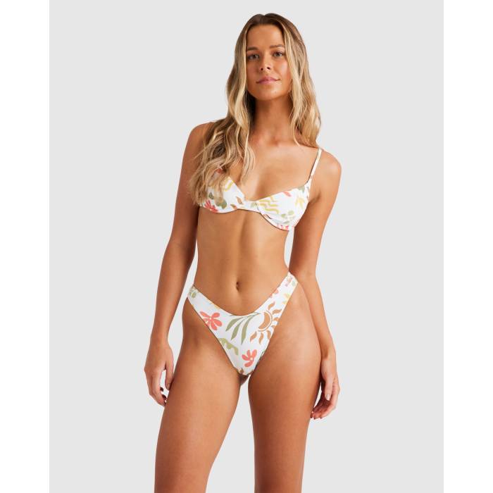 ビラボン Billabong 【 Womens Happy Days Skimpy Hike Bikini Bottom Womens White 】 レディース ズボン ボトムス レディース 白色 ホワイト
