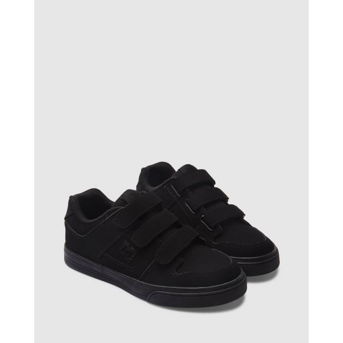 ディーシー シューズ Dc Shoes 【 Boys 8-16 Pure V Skate Shoes Boys Black/Black/Black 】 ピュア Skate スケート シューズ 運動靴 ジュニア キッズ 黒色 ブラック|スニケス
