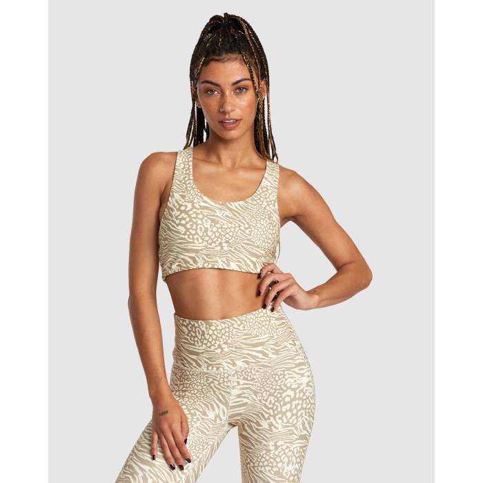 ルーカ Rvca 【 Womens Va Essential Mid Support Sports Bra Womens Zeetah 】 レディース ミッド レディース