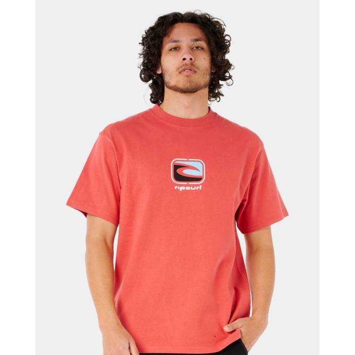 リップカール Rip Curl 【 Mens Archive Mixed T-Shirt Mens Cranberry 】 メンズ Tシャツ メンズ｜スニケス