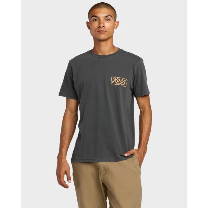 ルーカ Rvca 【 Mens Frame Up T-Shirt Mens Pirate Black 】 メンズ Tシャツ メンズ 黒色 ブラック