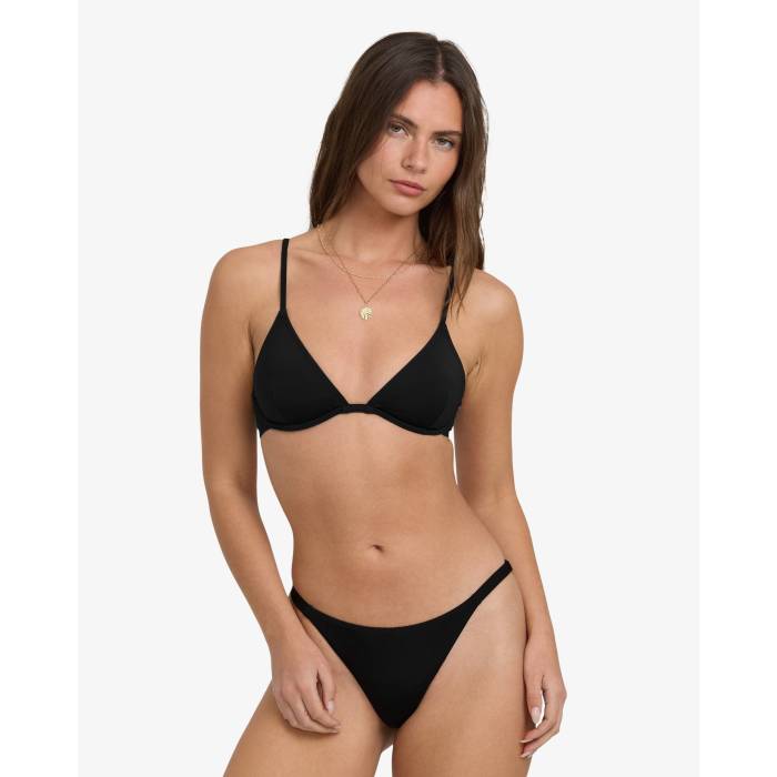 【★百貨店SALE★6/11真夜中2時迄】散らし広告ボン Billabong 【 Womens Sol Searcher Reese Underwire Bikini Top Womens Black Pebble 】 レディース レディース 黒いこと 黒いこと