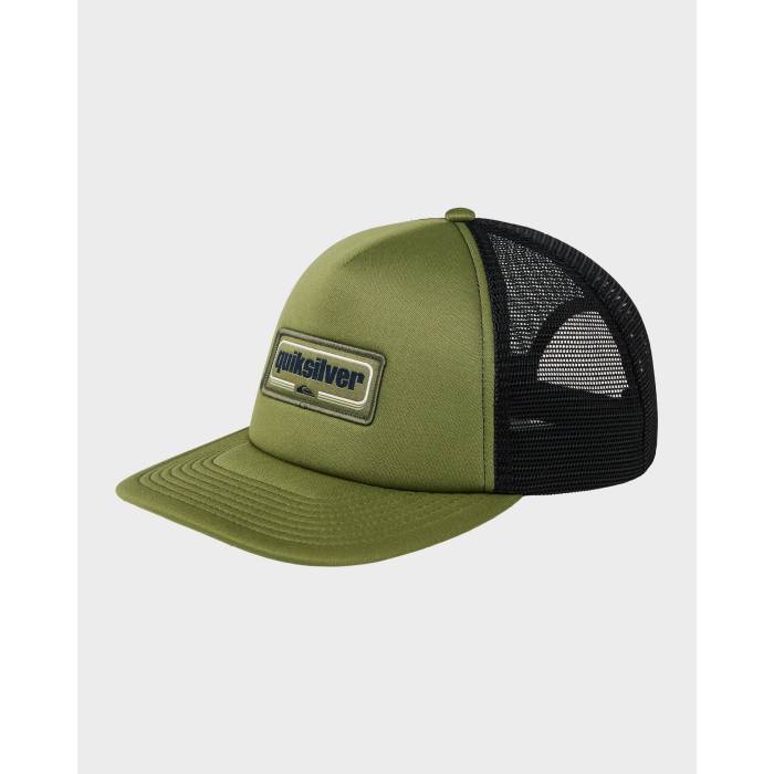クイックシルバー Quiksilver 【 Mens Slab Drifter Trucker Cap Mens Loden Green 】 メンズ トラッカー キャップ 帽子 メンズ green 緑・グリーン