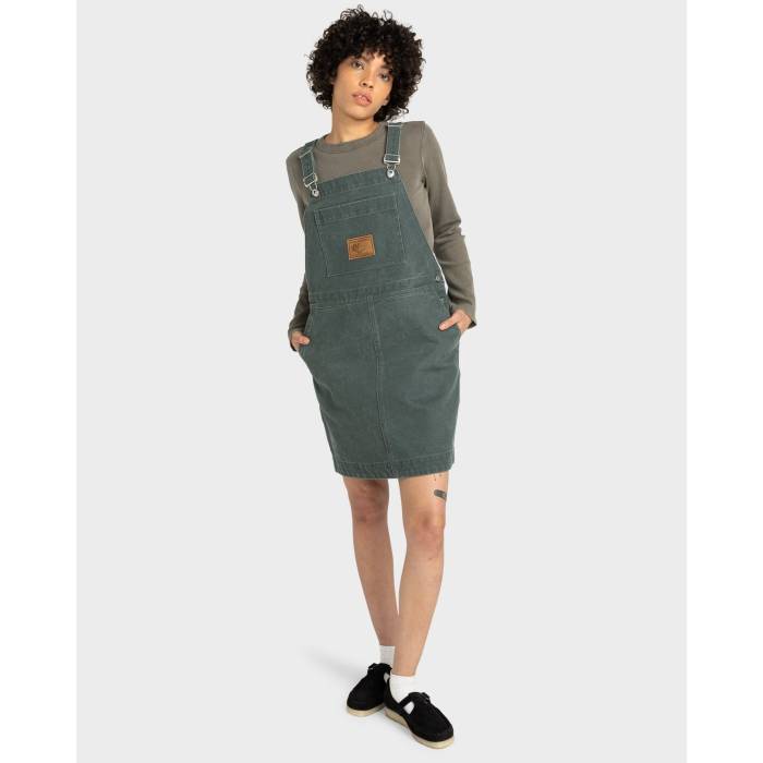 【★百貨店SALE★6/11真夜中2時迄】化学元素 Element 【 Womens Dungaree Canvas Mini Dress Womens Ardoise 】 レディース 御召しもの レディース
