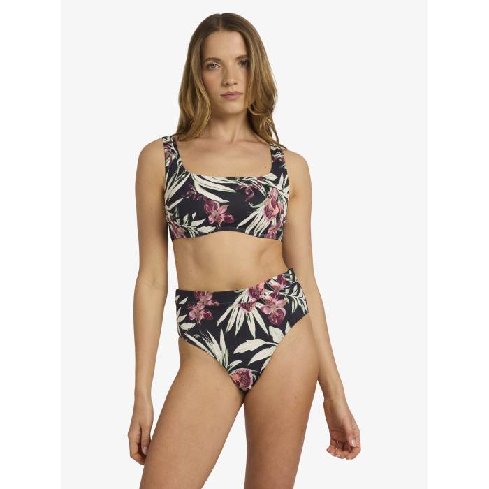 ロキシー Roxy 【 Womens Pt Beach Classics D Cup Bikini Top Womens Anthracite Wind Swept Floral 】 レディース レディース