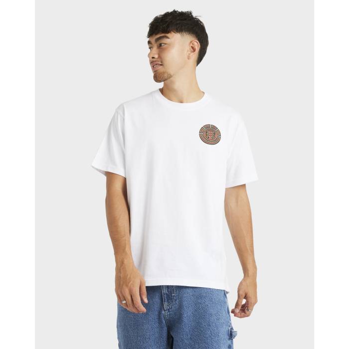【★百貨店SALE★6/11十二時2時迄】化学元素 Element 【 Mens Snake T-Shirt Mens Optic White 】 メンズ プルオーバー メンズ 白いこと 白いこと