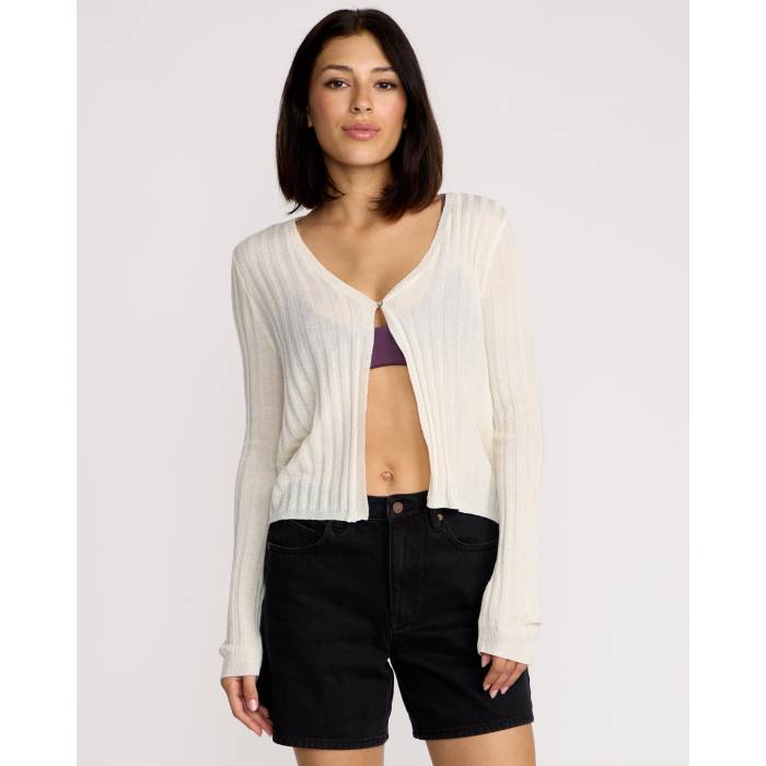 ボルコム Volcom 【 Womens Pulp Stitchin Cardigan Womens Star White 】 レディース カーディガン レディース 白色 ホワイト