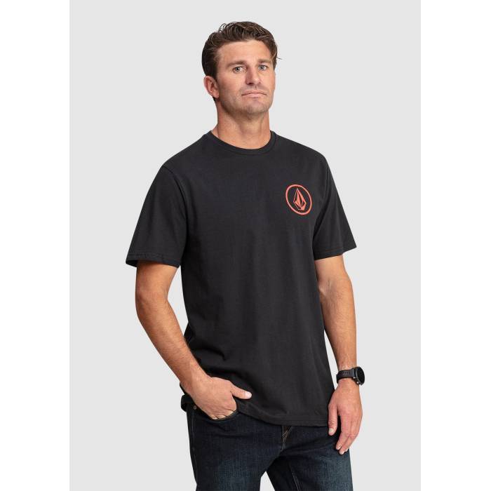 ボルコム Volcom 【 Mens Mini Circle Stone T-Shirt Mens Black 】 メンズ プルオーバー メンズ 黒いこと 黒いこと