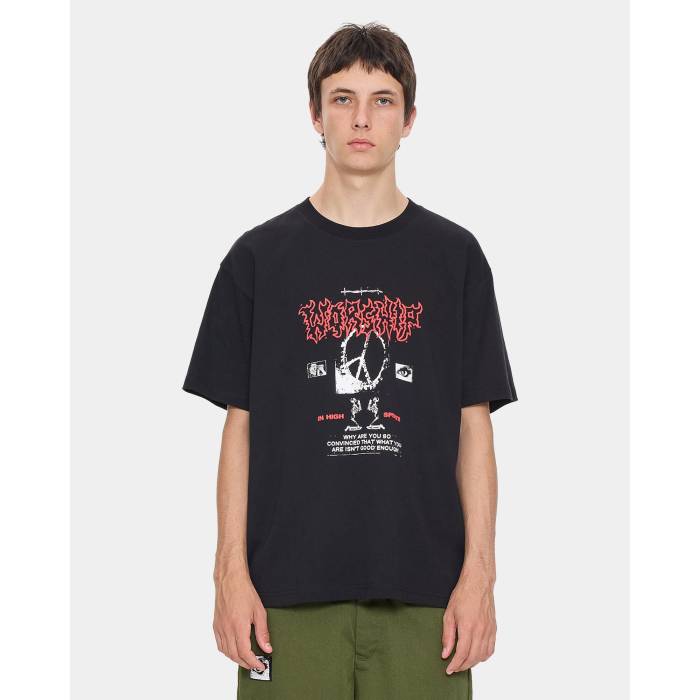 Worship 【 Mens Enough T-Shirt Mens Black 】 メンズ Tシャツ メンズ 黒色 ブラック