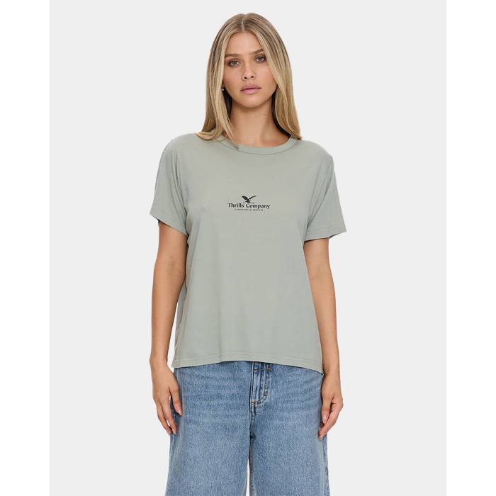 Thrills 【 Womens Heaven For The Reckless T-Shirt Womens Dirty Sage 】 レディース プルオーバー レディース