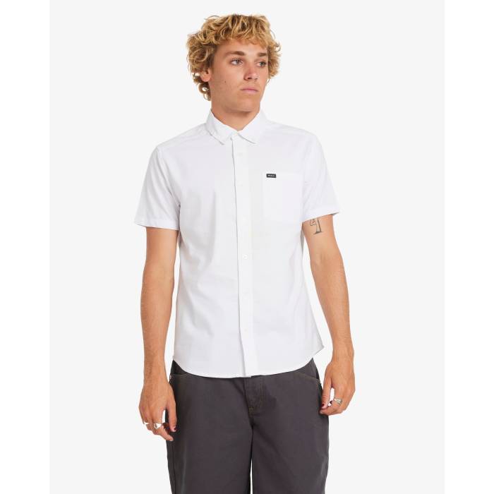 ルーカ Rvca 【 Mens Thatll Do Stretch Short Sleeve Shirt Mens White 】 メンズ Sleeve スリーブ メンズ 白色 ホワイト