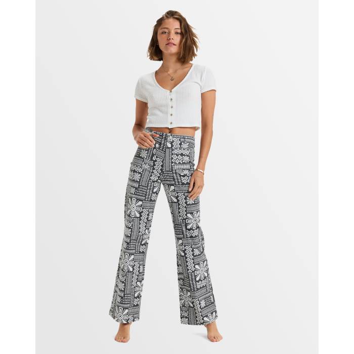 【★百貨店SALE★6/11十二時2時迄】ロキシー Roxy 【 Womens Coastal Cruiser Wide Leg Pants Womens Phantom Mo Rockin Vibe App 】 レディース レディース バイブ