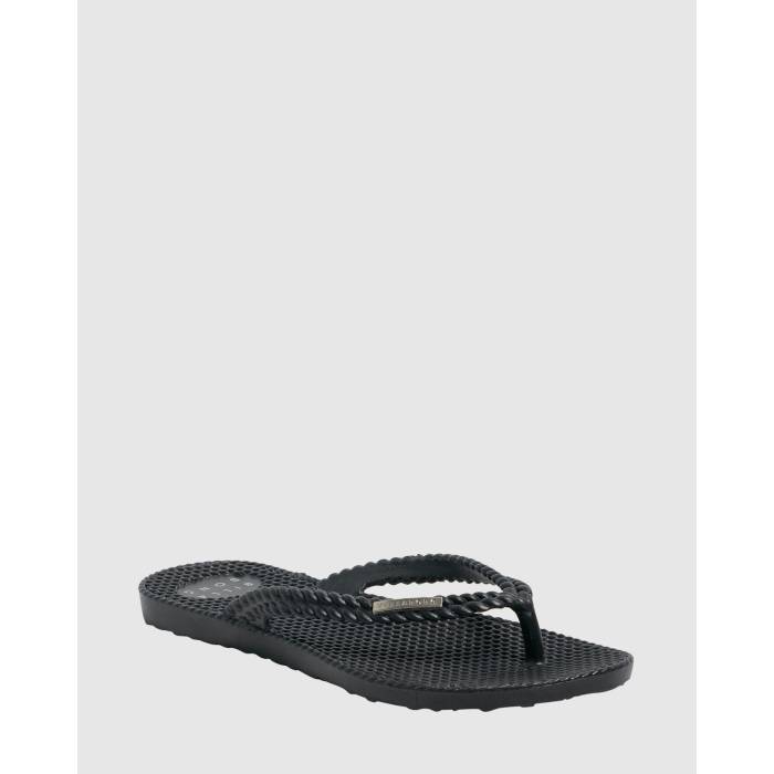 散らし広告ボン Billabong 【 Womens Kick Back Solid Thongs Womens Black/Silver 】 レディース 蹴り入れる 益荒男 レディース 黒いこと 黒いこと Silver しろがね色・しろがね色 靴-サンダル