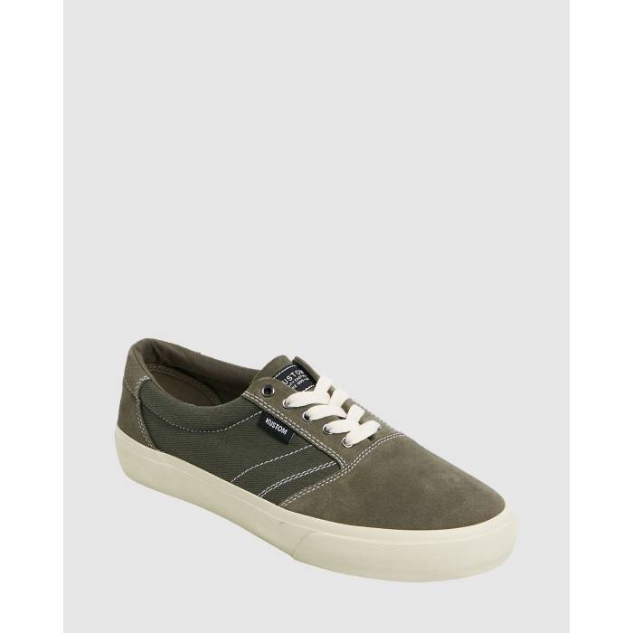 【★百貨店SALE★6/11真夜中2時迄】Kustom 【 Mens Central Wide Sneakers Mens Military 】 メンズ メンズ