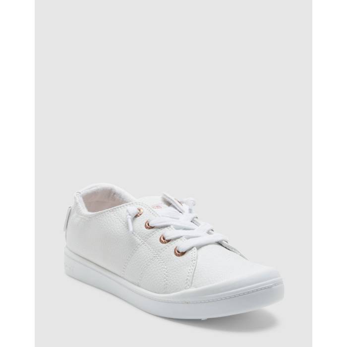ロキシー Roxy 【 Womens Bayshore Plus Lx Sneakers Womens White 】 レディース レディース 白色 ホワイト