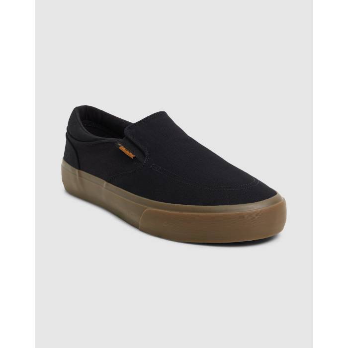 Kustom 【 Mens Wide Slip On Skeankers Mens Black Gum 】 メンズ メンズ 黒いこと 黒いこと