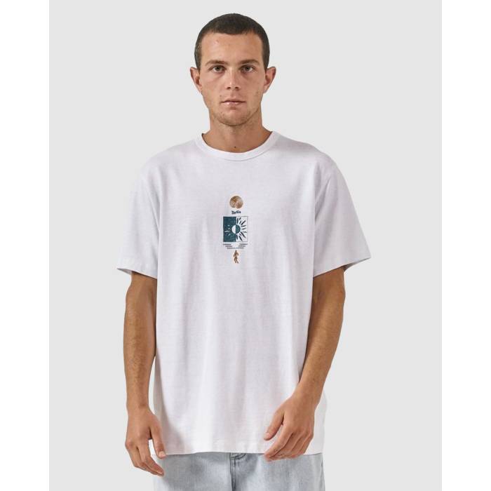 Thrills 【 Mens Hemp Existencial Merch Fit T-Shirt Mens Lucent White 】 メンズ プルオーバー メンズ 白いこと 白いこと
