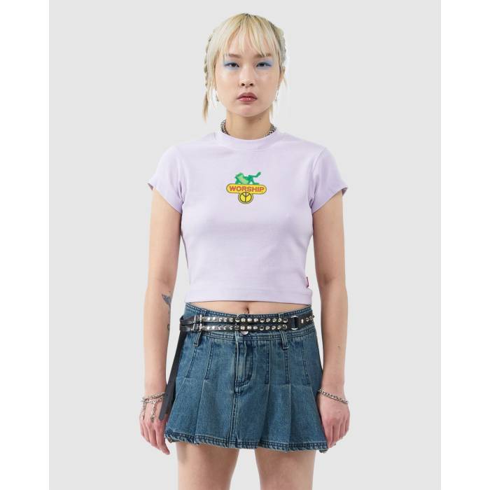 Worship 【 Womens Stress Less Teeny T-Shirt Womens Orchid Hush 】 レディース Tシャツ レディース