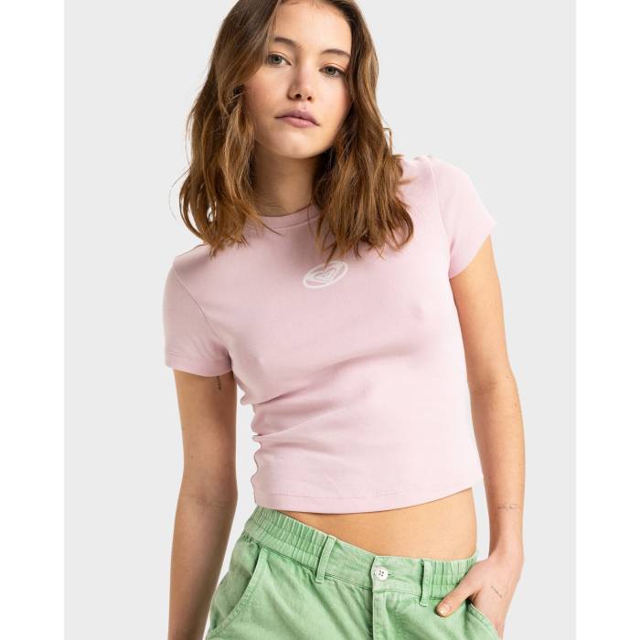 ロキシー Roxy 【 Womens Beach Love T-Shirt Womens Bleached Mauve 】 レディース Tシャツ レディース