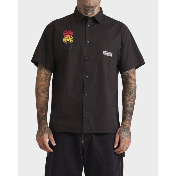ビラボン Billabong 【 Mens Otis Circles Short Sleeve Shirt Mens Black 】 メンズ Sleeve スリーブ メンズ 黒色 ブラック