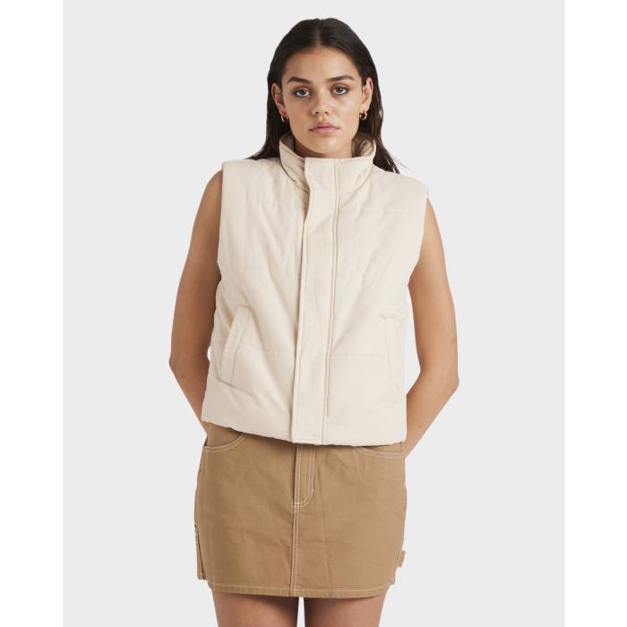 【★百貨店SALE★6/11真夜中2時迄】ルーカ Rvca 【 Womens Eezeh Puffer Vest Womens Salt 】 レディース より良い レディース