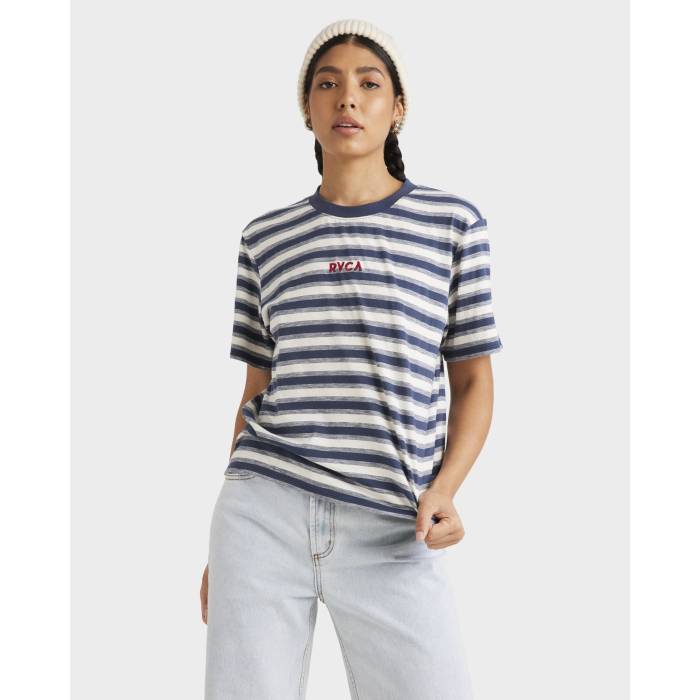 ルーカ Rvca 【 Womens Womens Formerly Patched T-Shirt Womens Moody Blue 】 レディース Tシャツ レディース 青色 ブルー